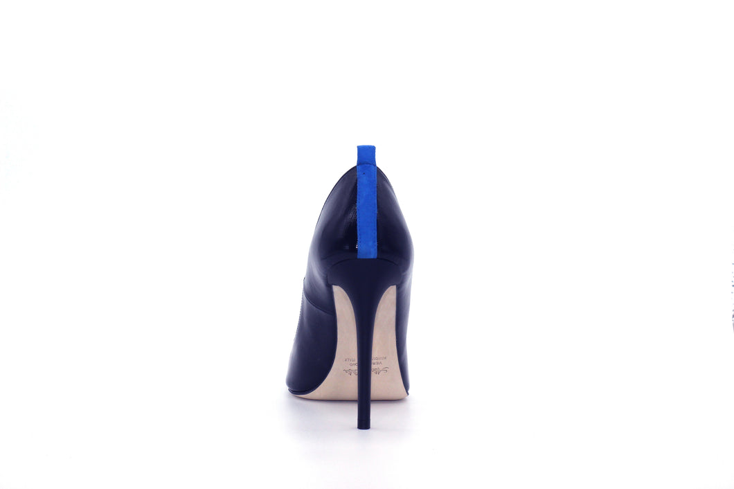 Italian Handmade Black Saffiano Patent Ankle Strap High Heel (100mm) –  Alice d'Italia